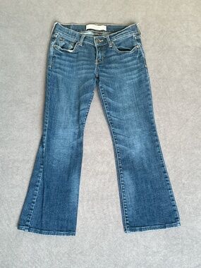 Abercrombie Low Rise Cropped Flare Bootcut  Jeans Women's 0s  Stretch Denim